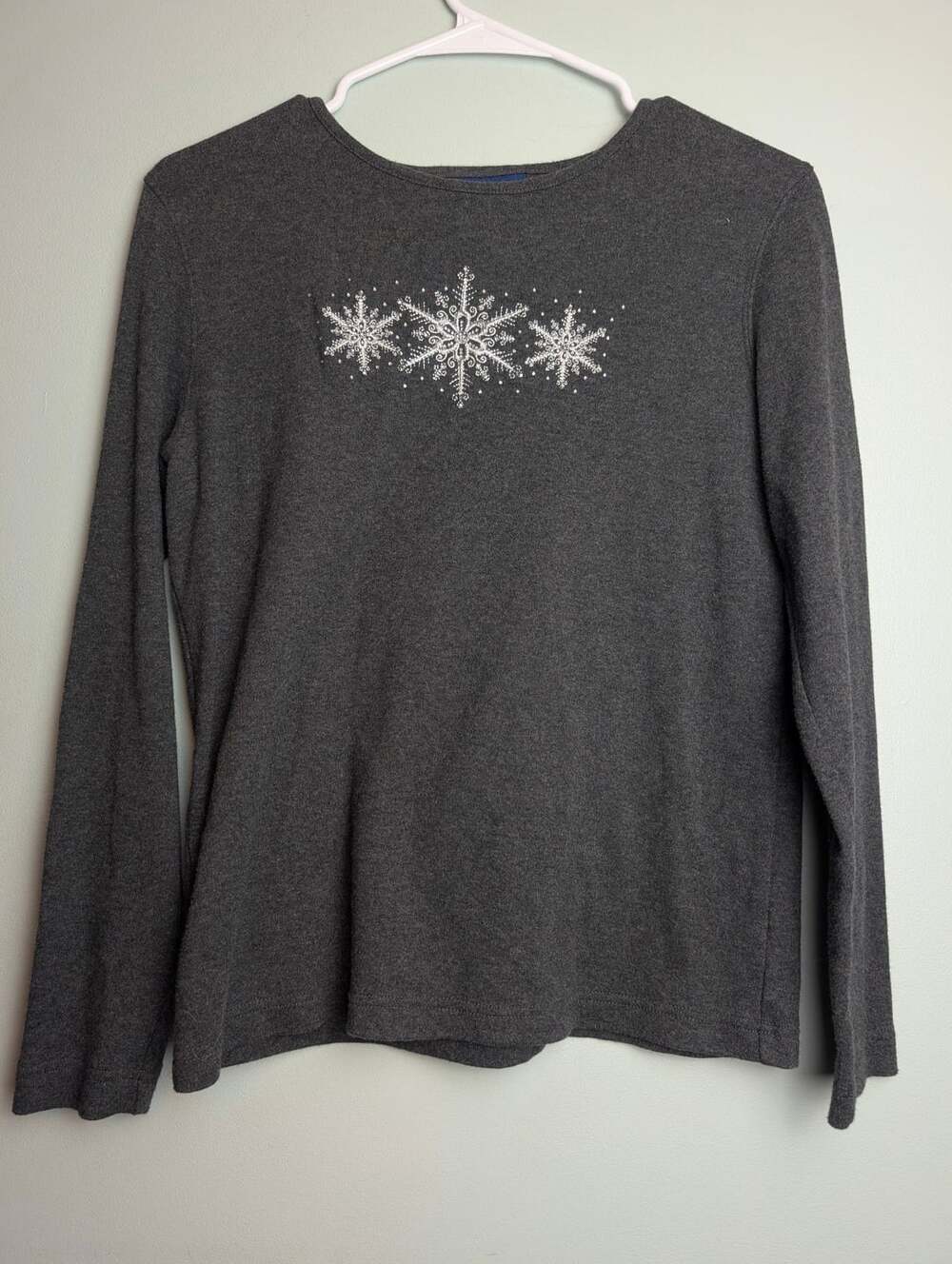 Holidaystyle Cozyvibes Karen Scott Snowflake Embellished Top
